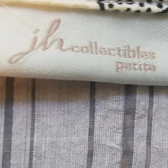 Vintage Hawaiian Shirt Womens Blouse LG Black & White Tunic J.H. Collectibles - Picture 8 of 10